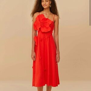 FARM Rio Red FloralGarden Lenzing™ Ecovero™ Euroflax™ Midi Dress Midi Dress